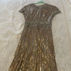 Jenny Packham Gold and Silver Sequin Dress